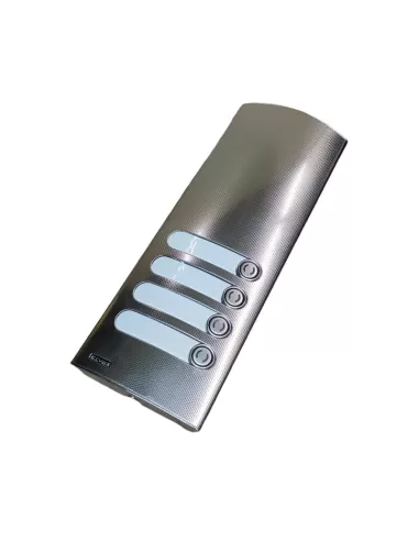 Vimar 1254 Placa Adicional 2 Módulos Ik10 Con 4 Pulsadores Acero